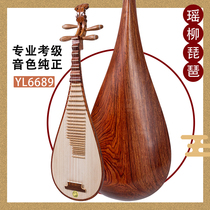 Yao Liu Pipa Musical Instrument Hedgehog Purple Sandalwood Childrens Adult Preliminary Examination Class Professional Play Yao Liu YL6689