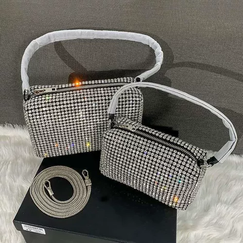 Сумка подмышку, сумка через плечо, сумка для телефона, небольшая сумка, сумка с петлей на руку, инкрустировано бриллиантами