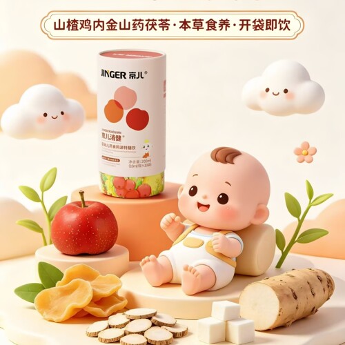 京儿消健婴幼儿药食同源特膳饮植物提取茯苓鸡内金麦芽宝宝营养品 - 图2