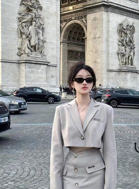 【实拍】美式gm猫眼墨镜女防晒三角高级感新款防紫外线太阳眼镜