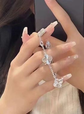 990纯银四叶草手链女款轻奢小众设计感高级精致手饰