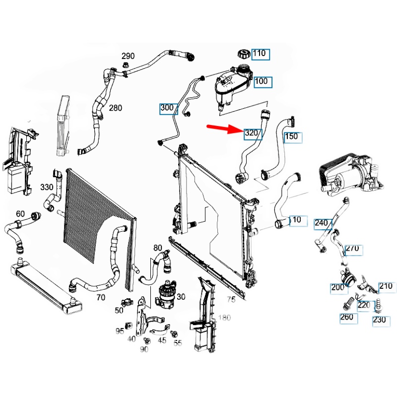 适用奔驰 246 A160 B180 B200 CLA GLA220副水壶下水管壶到水箱-图3