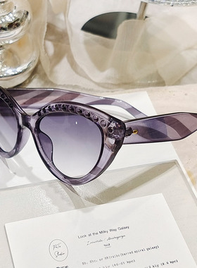 吸睛复古猫眼近视墨镜女