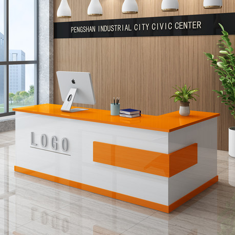 Reception Desk Shop Cashier Counter Bar Counter Large Corner Grilled Small Simple Modern Creative Paint Front