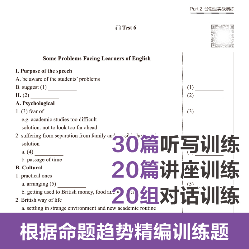 最新备考2024 TEM4新题型单项突破：英语专业四级听写与听力理解（附MP3）  英语专四听力改革 华东理工大学出版社 专四新题型