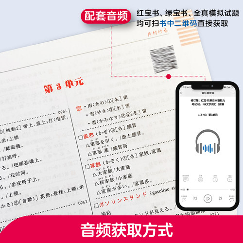 任选N5N4红蓝宝书1000题红蓝橙绿全真模拟题文字词汇句型语法词汇默写本 新日本语能力考试练习详解日语初级五级单词语法练习模拟 - 图0