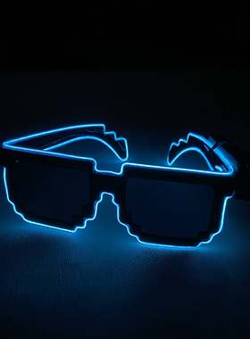 发光眼镜炫酷酒吧科幻风抖音