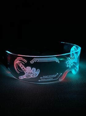 未来科技感蹦迪闪光酒吧太阳眼镜