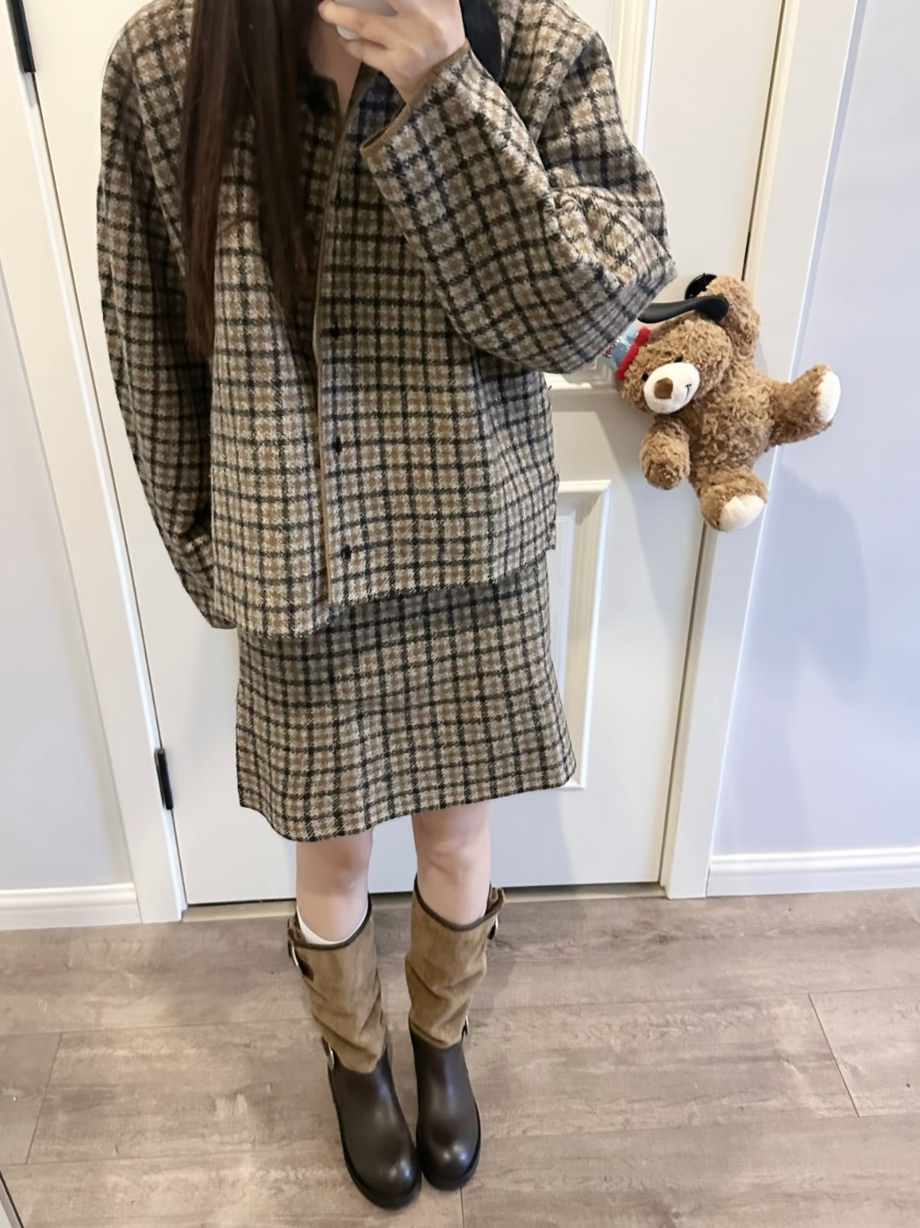 牛皮版~马思纯同款西部牛仔靴秋冬骑士靴女复古高筒靴子长靴子女 - 图2