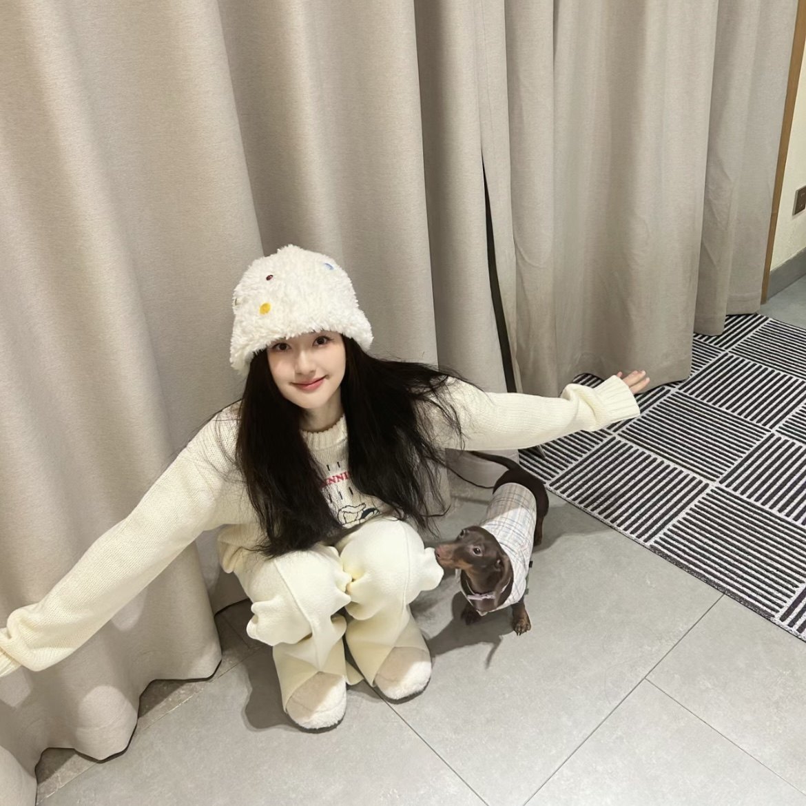 露思同款包头毛毛拖鞋女外穿冬季加绒保暖雪地靴网红家居棉拖鞋女,淘宝优惠券,粉丝福利购,淘宝优惠卷