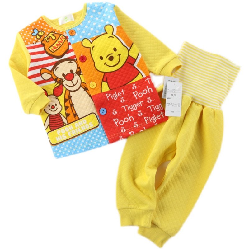 出口日单秋冬儿童空气棉家居服套装纯棉卡通保暖睡衣护肚裤80-130,淘宝优惠券,粉丝福利购,淘宝优惠卷