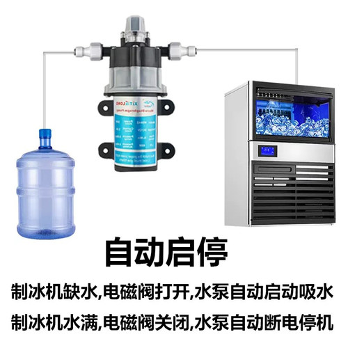 制冰机水泵桶装水自吸泵可乐机电动抽水泵自来水改装自动启停 - 图0