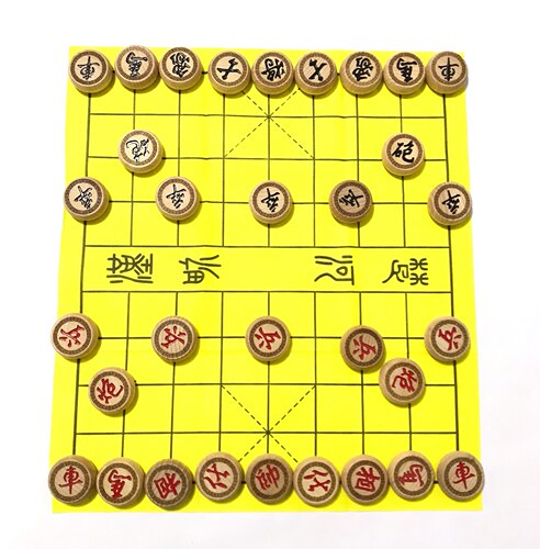 黑龙实木相棋成人老人特大号中国象棋皮革棋盘榉木隶书字体木质70 - 图2