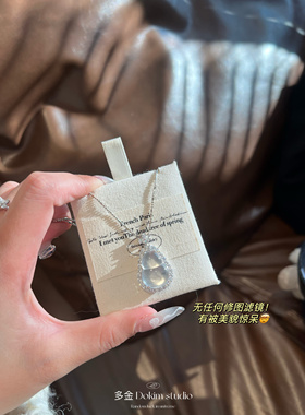 「冰心玉葫」S925纯银天然封底水沫玉高冰超精致新中式大葫芦首饰