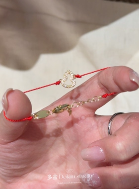 超显白！新年红绳手链满钻小葫芦小红绳本命年手链小众叠戴首饰