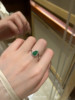 S925 sterling silver natural dangerous material A goods jade ring noble green gourd new Chinese style national style jewelry gift set