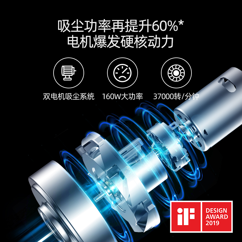 deerma德尔玛禾米专卖店德尔玛无线吸尘器家用手持式吸尘机小型强力大功率大吸力车载除螨1