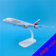 A380 Emirates aircraft model with wheels and lights to simulate civil aviation passenger aircraft Airbus aircraft model static alloy