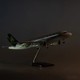 Assembled passenger aircraft simulation model aircraft resin ornaments Spring Airlines A320 aircraft model with lights and wheels that can slide