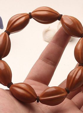 跑量款热销橄榄核大籽鲨鱼背手串老油核单圈男女文玩佛珠盘玩手链