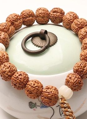 原籽树王爆肉小金刚菩提子手串配饰男士文玩佛珠手持单圈盘玩手链