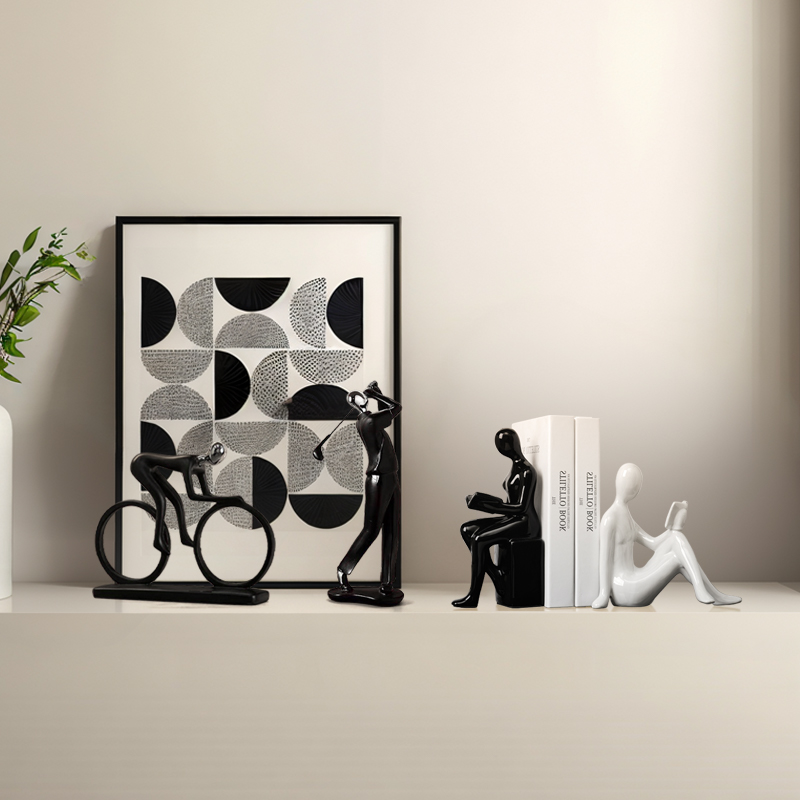 现代简约抽象人物艺术品摆件家居酒柜客厅玄关办公室装饰品摆件 - 图3