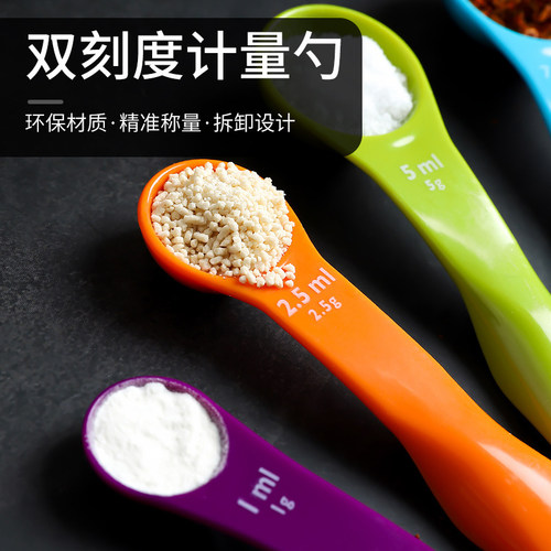 厨房计量量勺定量盐勺1克勺子家用烘焙调料奶粉米粉勺计量勺量匙 - 图1