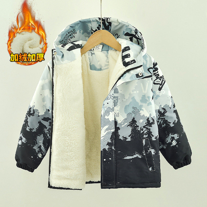男童冲锋衣冬装休闲户外加绒加厚棉袄冬季男孩外套2025新款儿童潮,淘宝优惠券,粉丝福利购,淘宝优惠卷