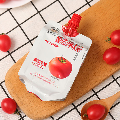 利民番茄酱家用小包装198g*5袋装低脂酱料做菜烹饪番茄调味酱调料 - 图1