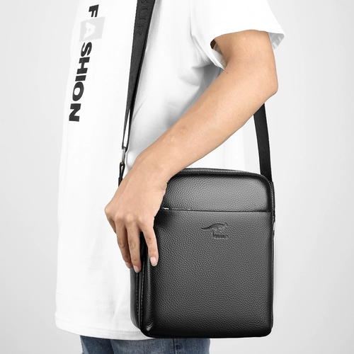 Кожаная сумка на одно плечо, сумка через плечо для отдыха, рюкзак, небольшая сумка, из натуральной кожи, воловья кожа, в корейском стиле