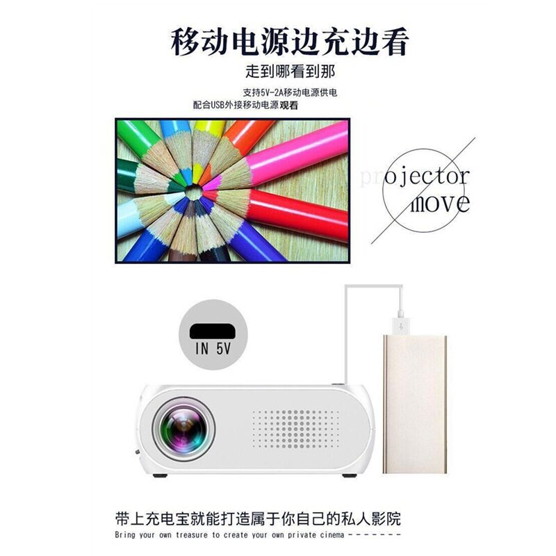 家用小型便携式手机投墙卧室投影仪 传翔诚迪投影机