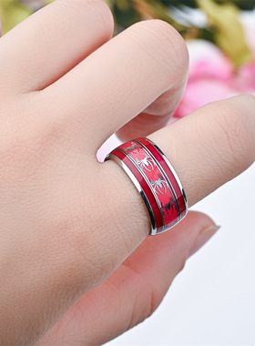 跨境爆款不锈钢戒指小众感韩版不掉色韩版简约素圈轻奢指环