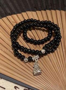 新中式山鬼花串珠双层手串女国风复古2024年新款手链个性百搭手饰