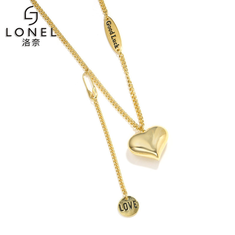 爱心女2020年新款潮轻奢小众锁骨链 lonel洛奈项链