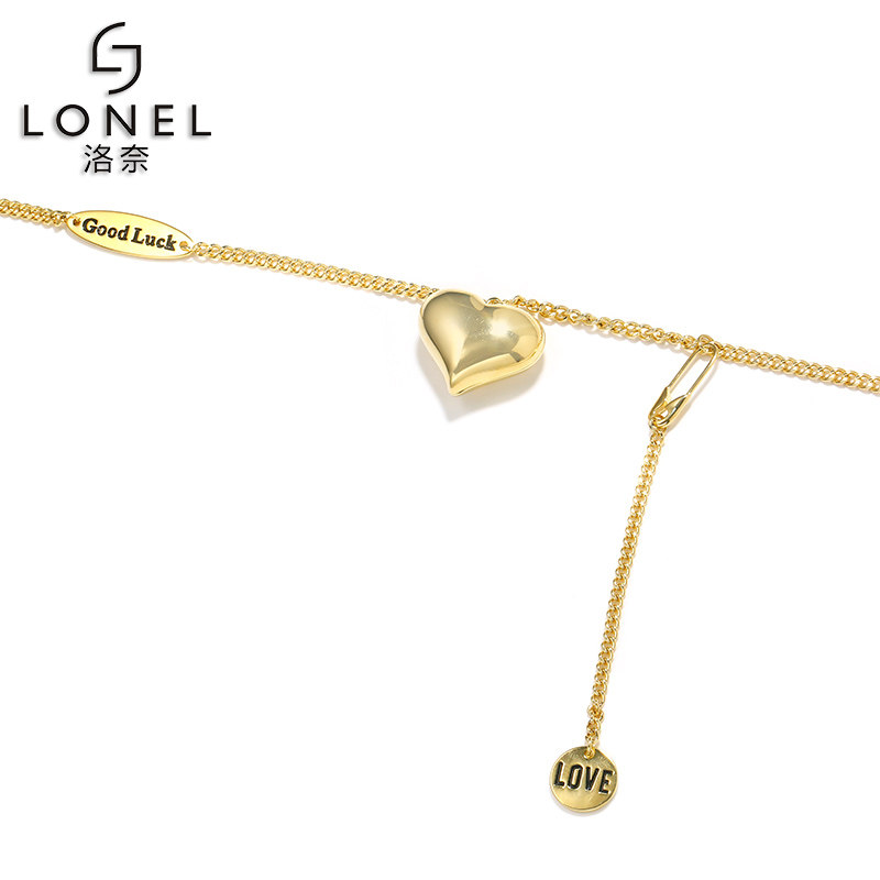 爱心女2020年新款潮轻奢小众锁骨链 lonel洛奈项链