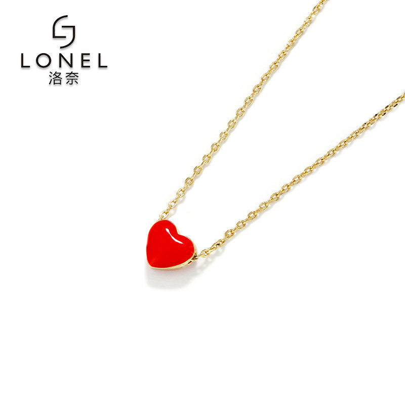心形韩国女潮2020新款简约锁骨链 lonel洛奈项链