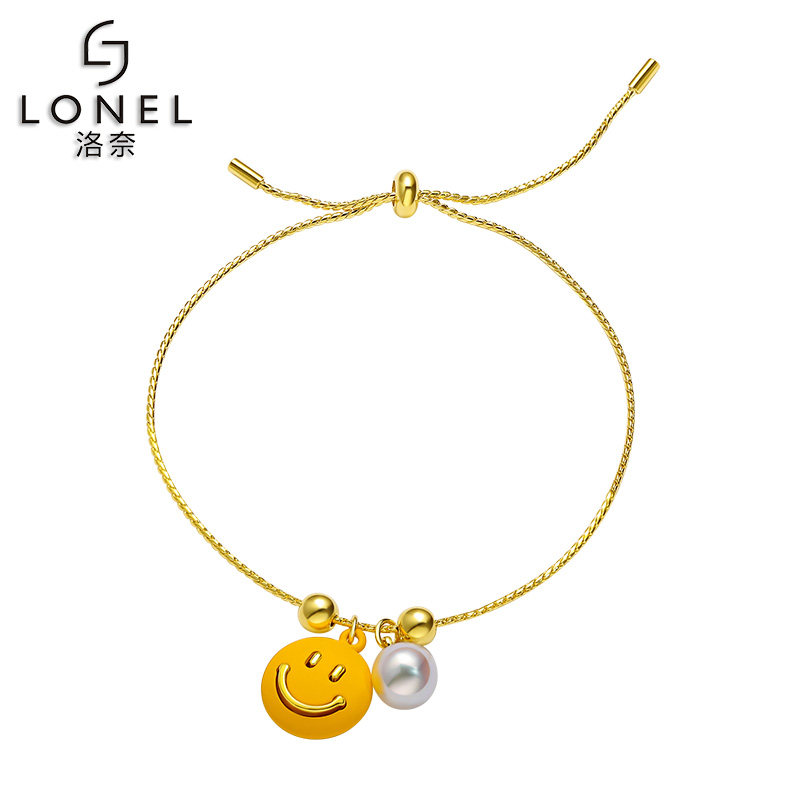 微笑脸型ins小众设计女学生手链 lonel洛奈手链
