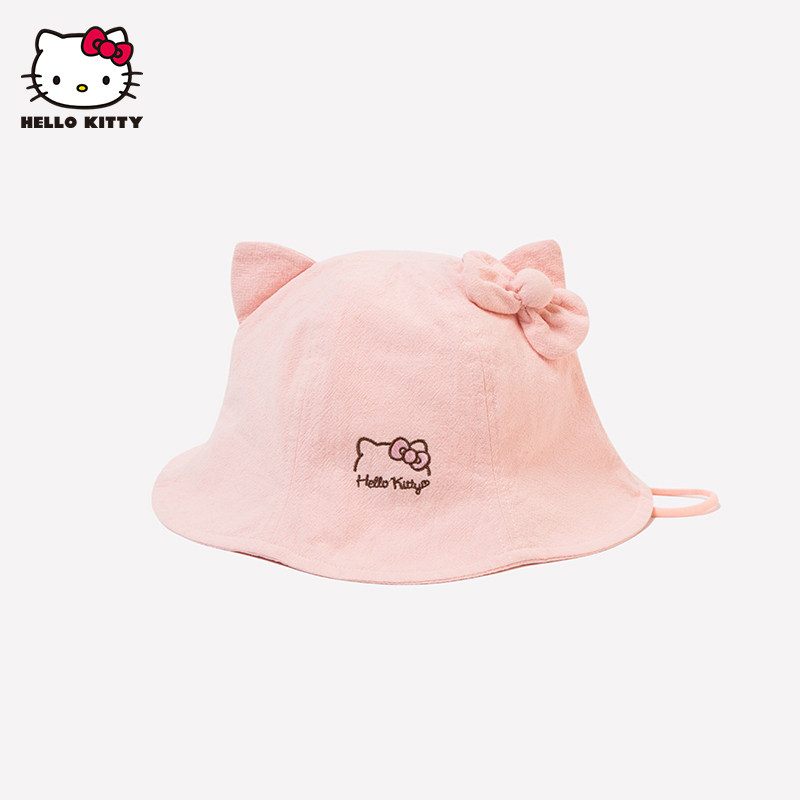 hellokitty女童渔夫帽遮阳纯棉帽子 hellokitty贝贝帕克帽子