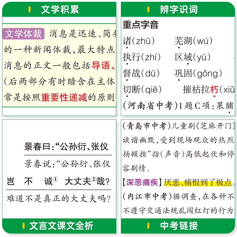 2024初中学霸速记八年级全套语文数学英语物理地理生物历史道德与法治基础知识手册pass绿卡图书初二上册下册速查备考辅导资料冲刺 - 图1