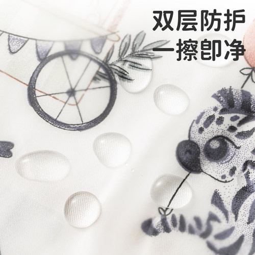 婴儿吃饭围兜儿童防水防脏男女无袖宝宝辅食饭兜秋冬喂饭围嘴罩衣 - 图1