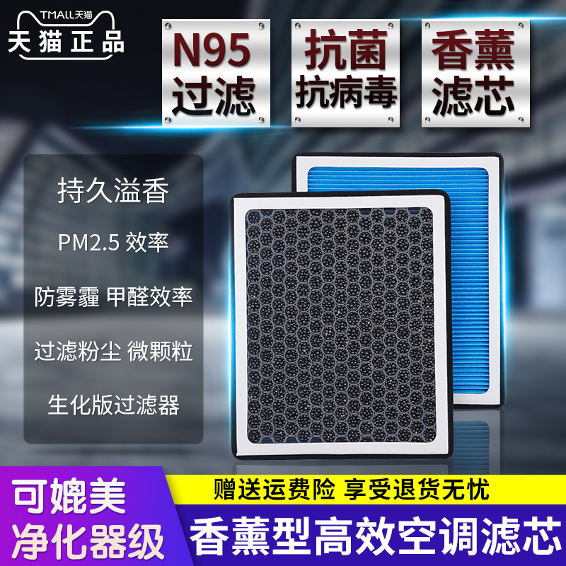香薰N95空调滤芯适配三菱欧蓝德劲炫ASX翼神日产途达V5菱致V6菱仕 - 图2