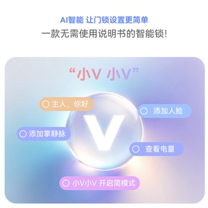VOC智能锁AI人脸大屏可视掌静脉家用指纹锁智能防盗电子门锁S1