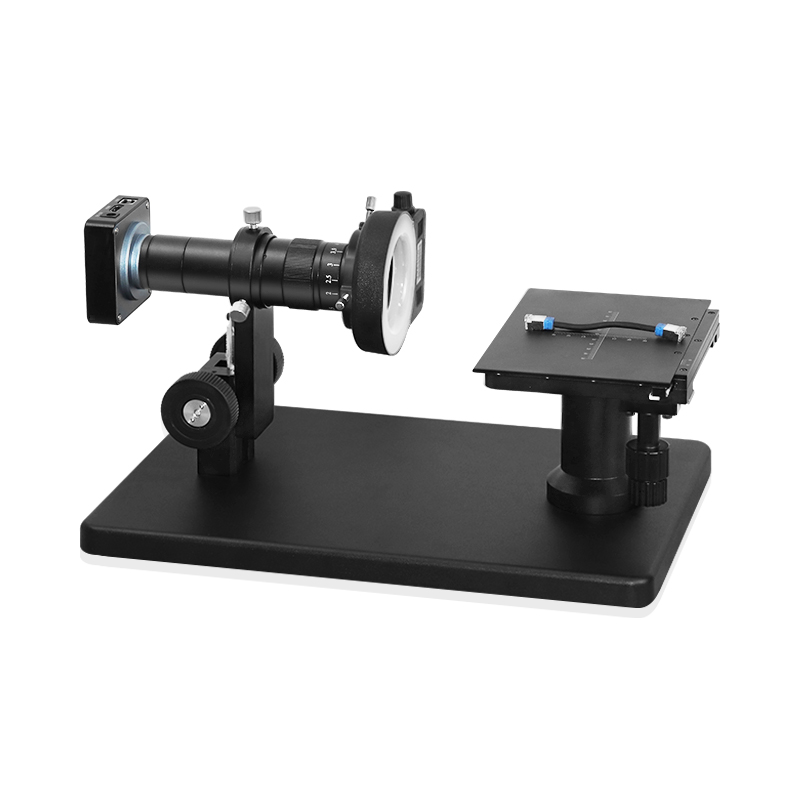 卧式精密视频显微镜支架平整度检测仪台倒置侧方位支架XY移动平台 - 图2