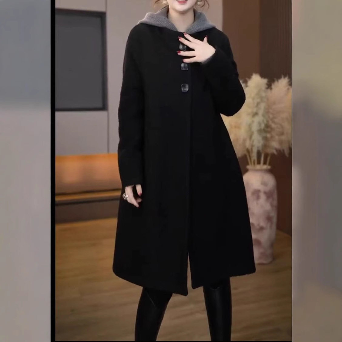 韩版时尚穿搭秋冬套装女洋气宽松百搭连帽卫衣+显瘦中长款外套潮,淘宝优惠券,粉丝福利购,淘宝优惠卷