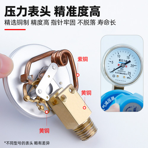 氧气表乙炔表氧气减压阀氧气压力表丙烷减压器割枪氧气表减压阀铜 - 图0