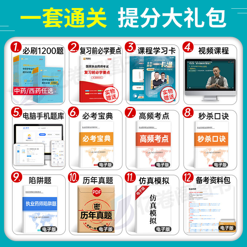 执业药药师2024年版习题全套中药师西药国家职业资格证考试历年真鸭题库试卷润德1500药学专业知识药事管理与法规中药24官方教材书 - 图2