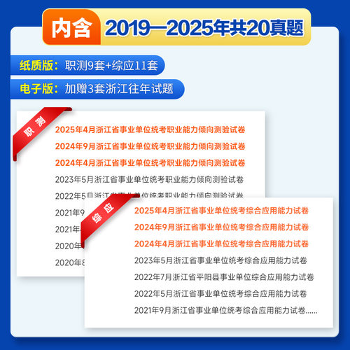 中公浙江省事业单位考试2026年事业编制教材书综合基础知识职业能力倾向测验和综应用职测历年真题模拟卷2026统考刷题资料宁波杭州 - 图2