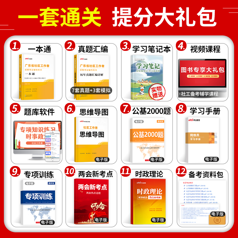 中公2024年广东省社区工作者考试教材书历年真题库试卷招聘一本通2024公共基础知识广州社会社工网格员初级中级资料专职双百工程-图2