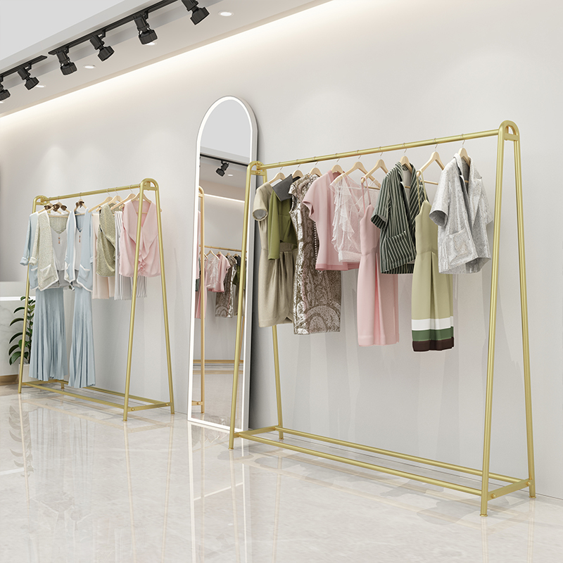 轻奢简约服装店展示架婚纱挂衣架女装店衣服落地货架童装衣服架子 - 图0