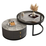 Rock Board Light Luxury Coffee Laving Room Домохозяйство маленькая квартира Круглый стол